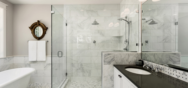 bathroom shower door installation in Cambria